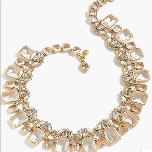 J Crew Cluster drop stone necklace